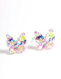 Plastic Resin Butterfly Stud Earrings - link has visual effect only
