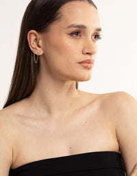 Rose Gold Plated Brass Butterfly Chain 5-Pack Earrings - link has visual effect only