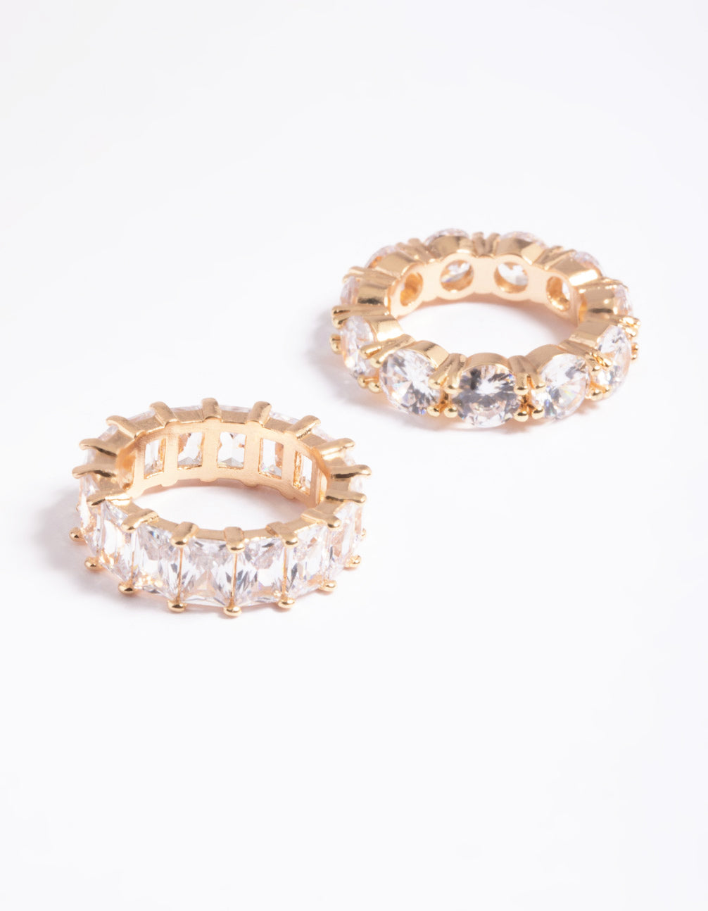Gold Cubic Zirconia Statement Double Stack Ring - Lovisa