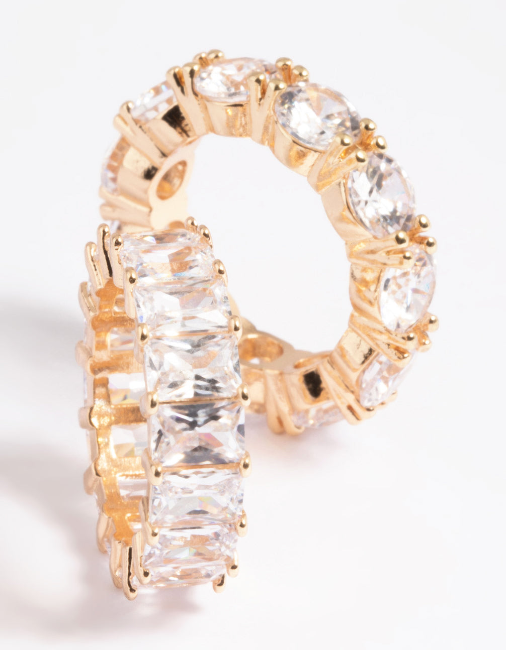 Gold Cubic Zirconia Statement Double Stack Ring - Lovisa