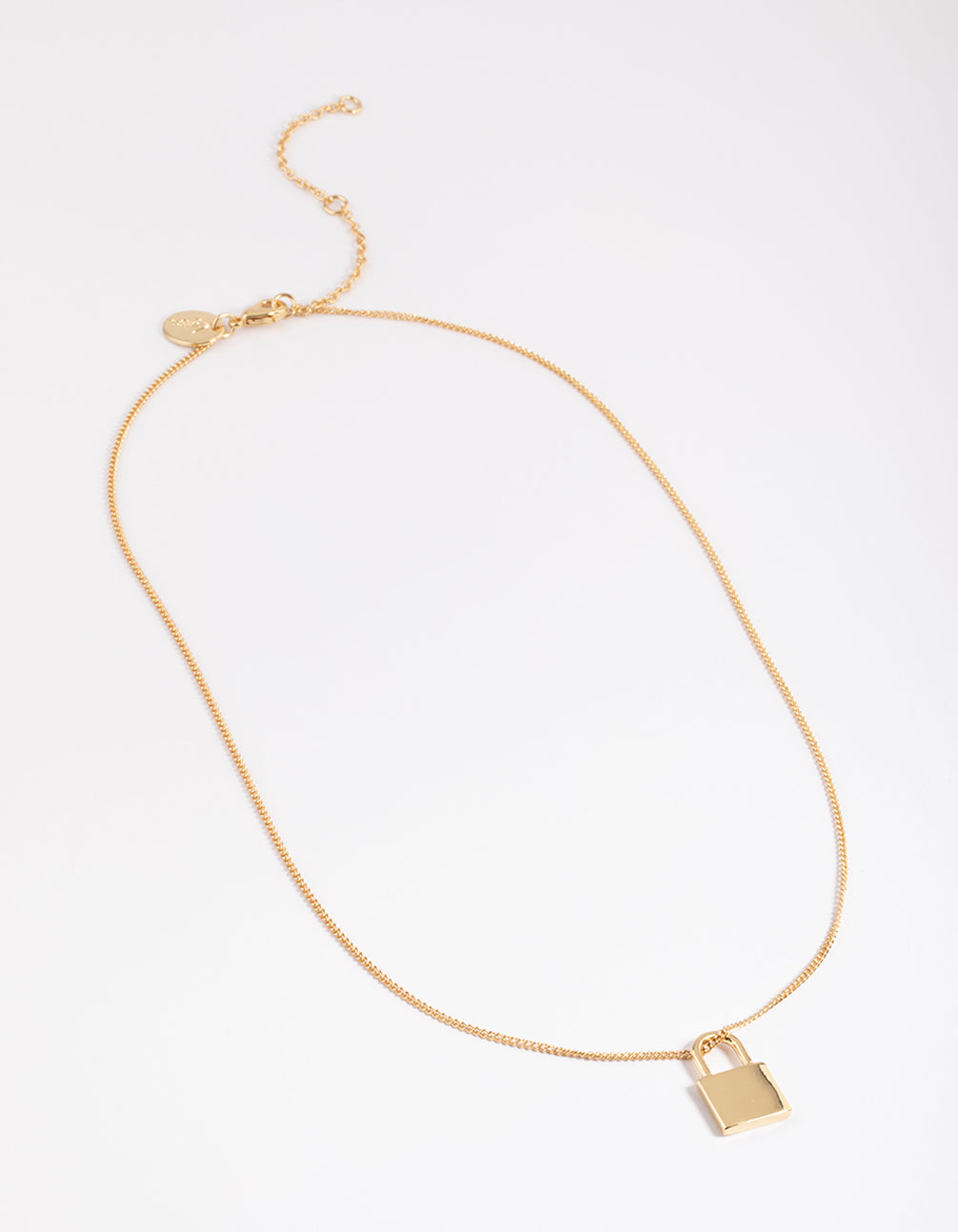 Gold Plated Padlock Necklace