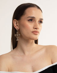 Diamante Cross Drop Earrings - link has visual effect only