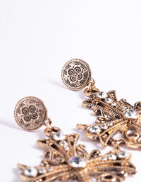 Diamante Cross Drop Earrings - link has visual effect only
