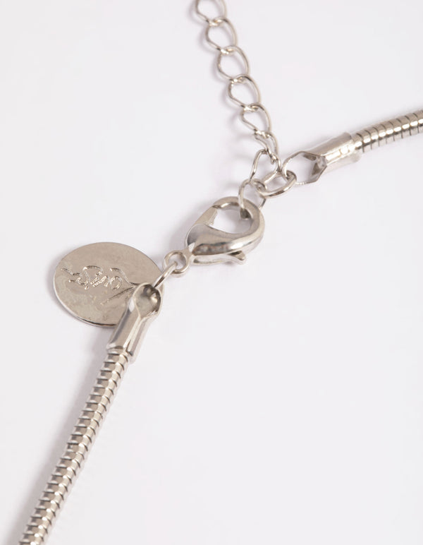 Silver Molten Spray Pendant Necklace