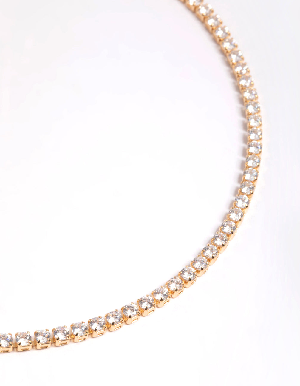 Gold Cubic Zirconia Cupchain Choker