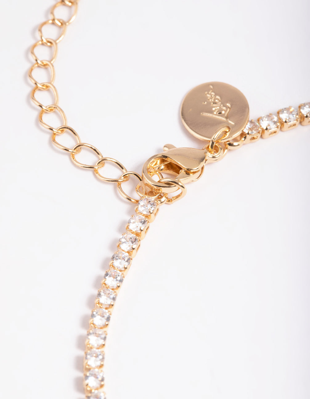 Gold Cubic Zirconia Cupchain Choker