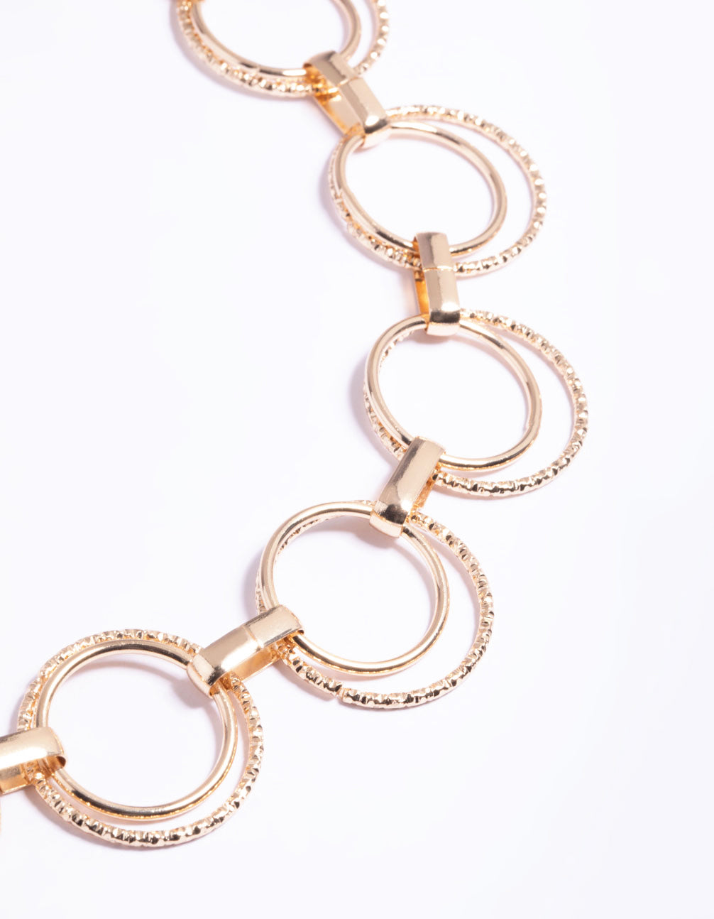 Gold Double Circle Link Belt