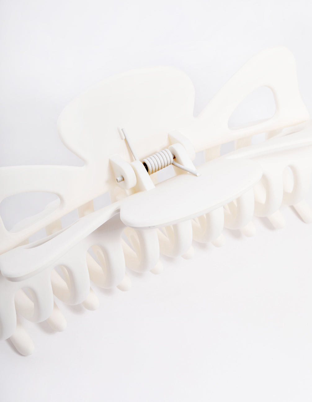 White Acrylic Triangle Cut Out Claw Clip