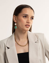 Worn Gold Rounded Twist Chain Necklace - link has visual effect only