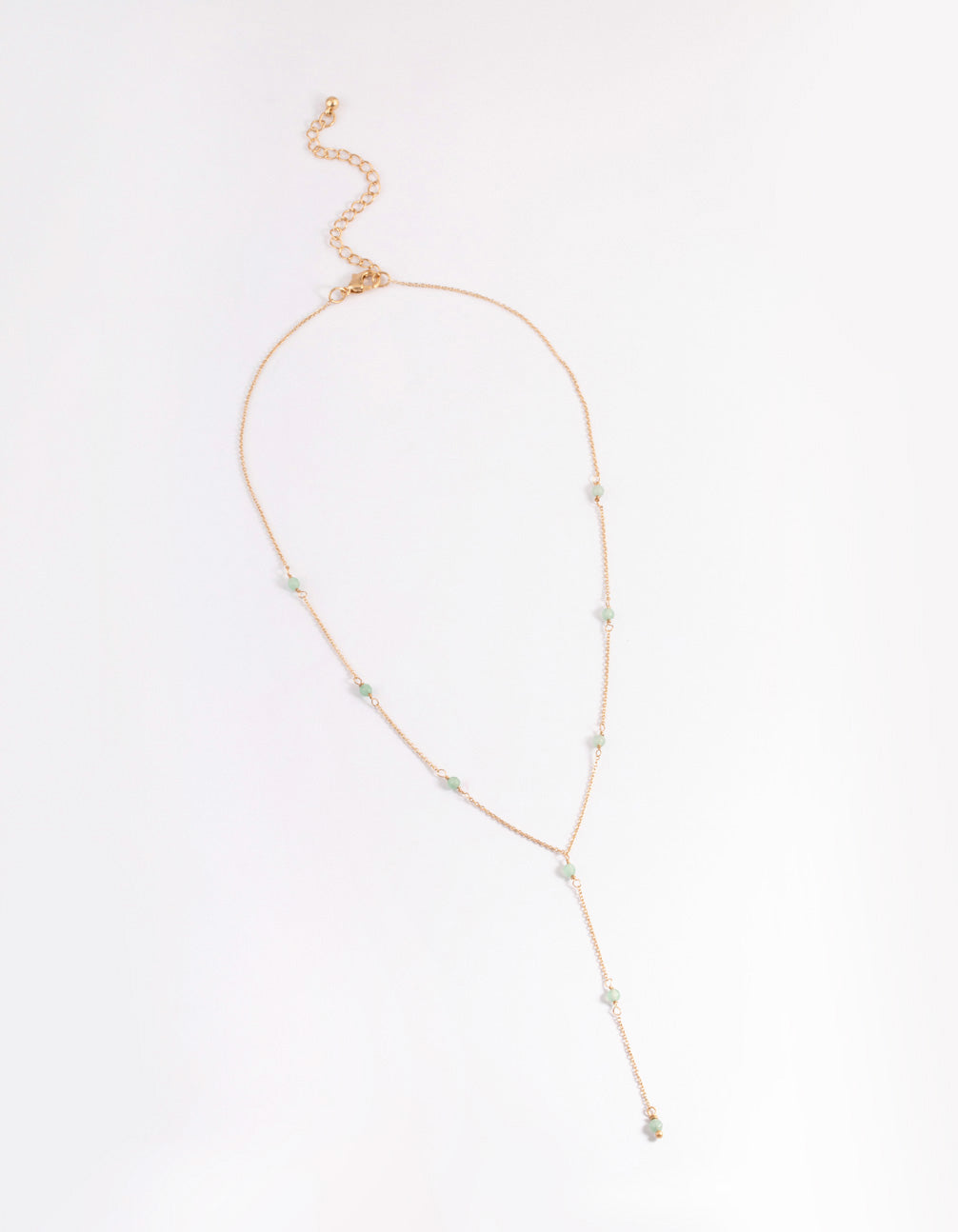 Worn Gold Mini Oval Necklace