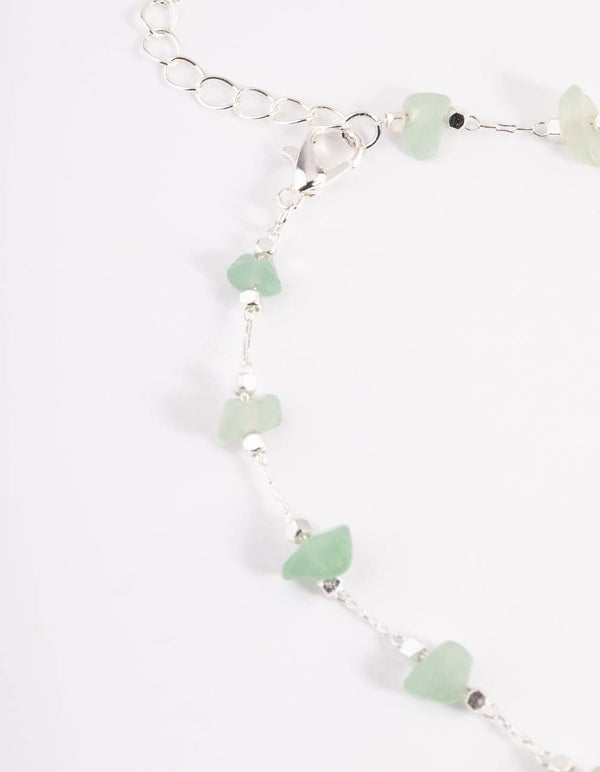 Silver Green Adventurine Choker Pack