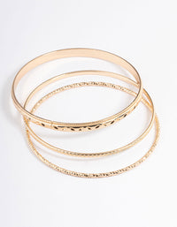 Gold Multi Textured Bracelet Pack - link has visual effect only