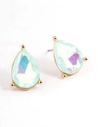 Gold Pear Stud Earrings - link has visual effect only