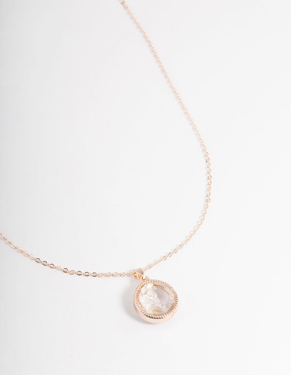 Rose Gold Round Shaker Necklace