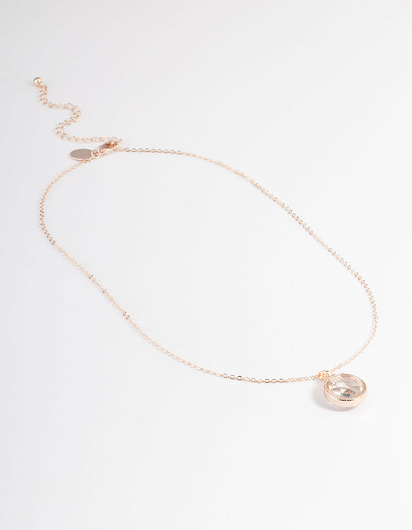 Rose Gold Round Shaker Necklace