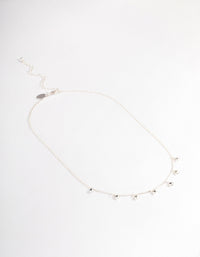 Silver Diamante Stone Droplet Necklace - link has visual effect only