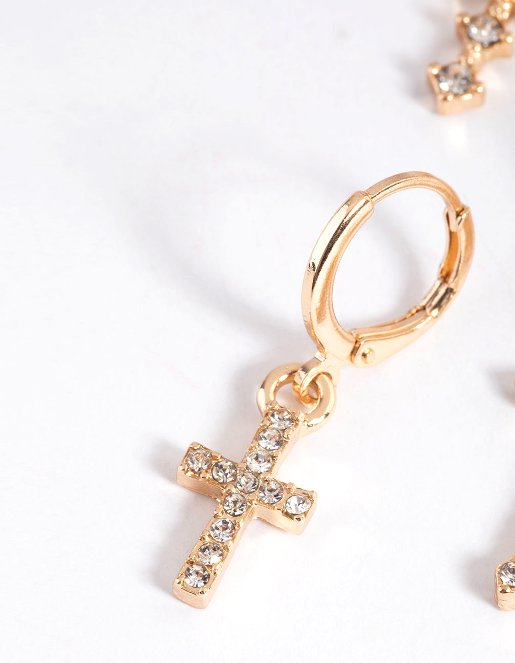 Gold Multi Cross Stack Earrings