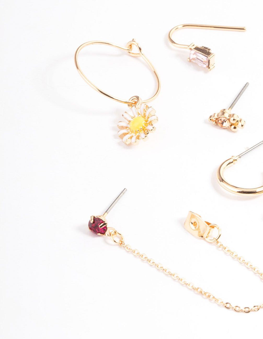 Gold Cherry Garden Stack Earrings