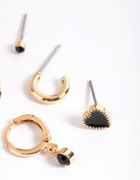 Gold Enamel & Stone Heart Stack Pack - link has visual effect only