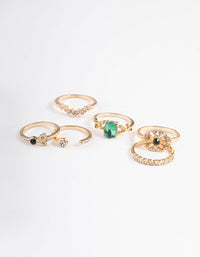 Gold Crystal Diamante Garden Ring Pack - link has visual effect only
