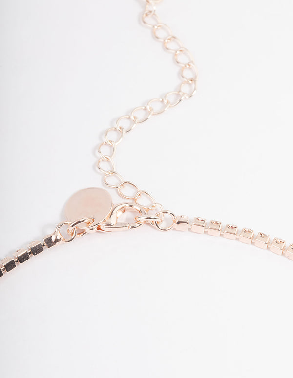 Blue Marquise Droplet Earrings & Necklace Set