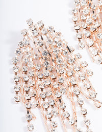 Rose Gold Diamante Fireworks Cupchain Earrings - link has visual effect only