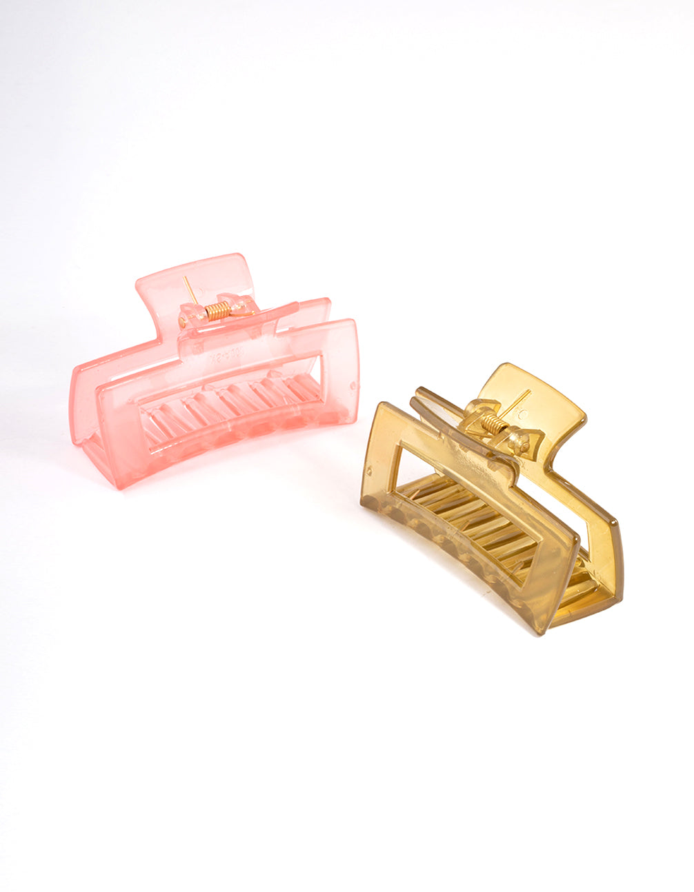 Olive Plastic Cut Out Rectangle Claw Pack