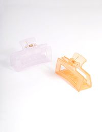 Lilac Cut Out Rectangle Hair Claw Clip Pack - link has visual effect only