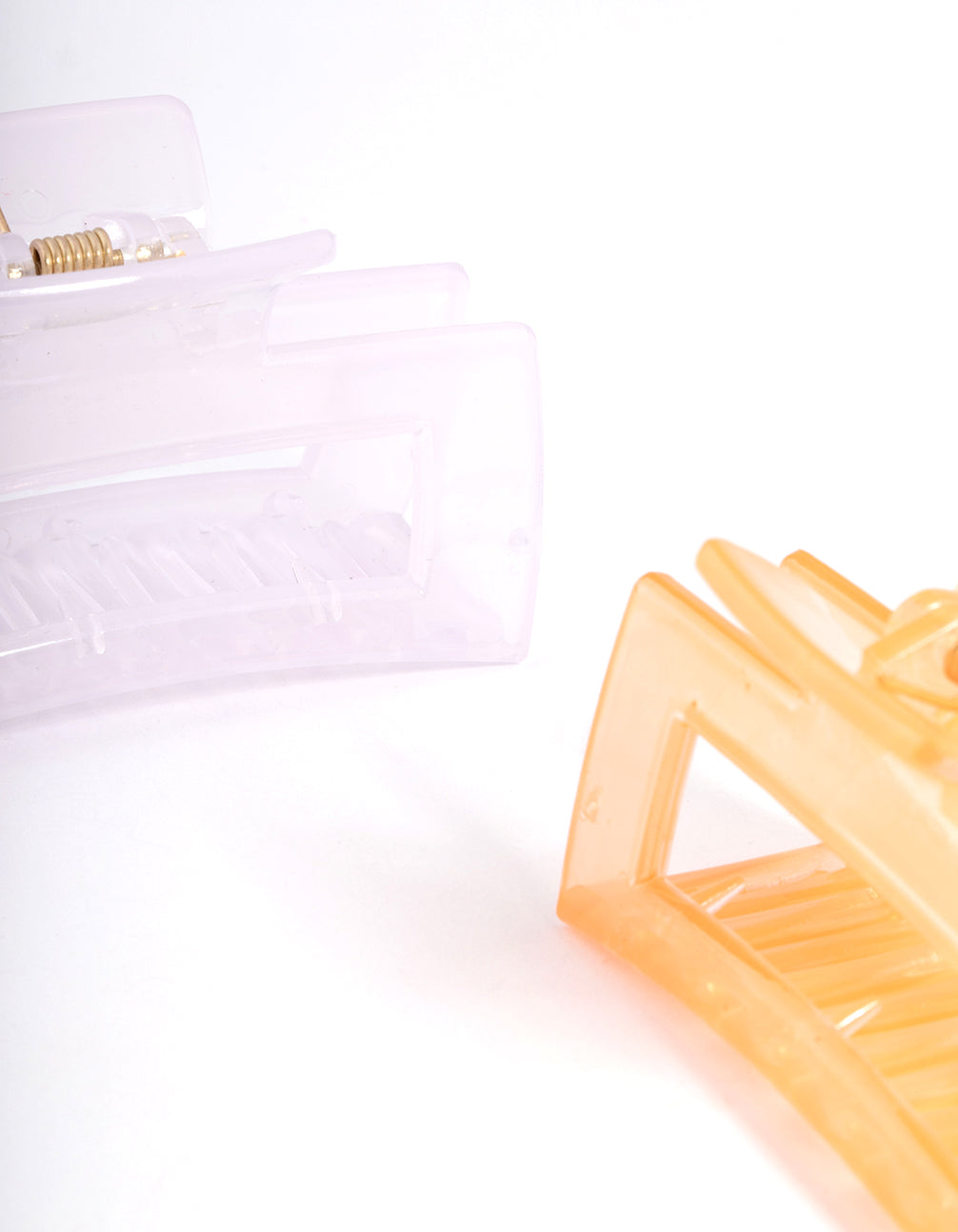Lilac Cut Out Rectangle Hair Claw Clip Pack