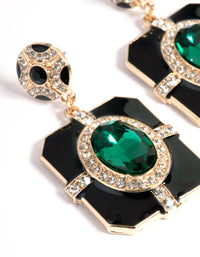 Silver Diamante Statement Drop Earrings - link has visual effect only