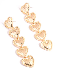 Gold Multi Heart Drop Earrings - link has visual effect only