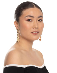 Gold Multi Heart Drop Earrings - link has visual effect only