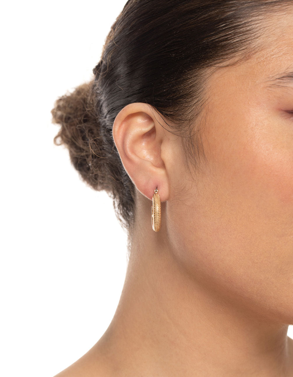 Gold Cross Drop Earrings