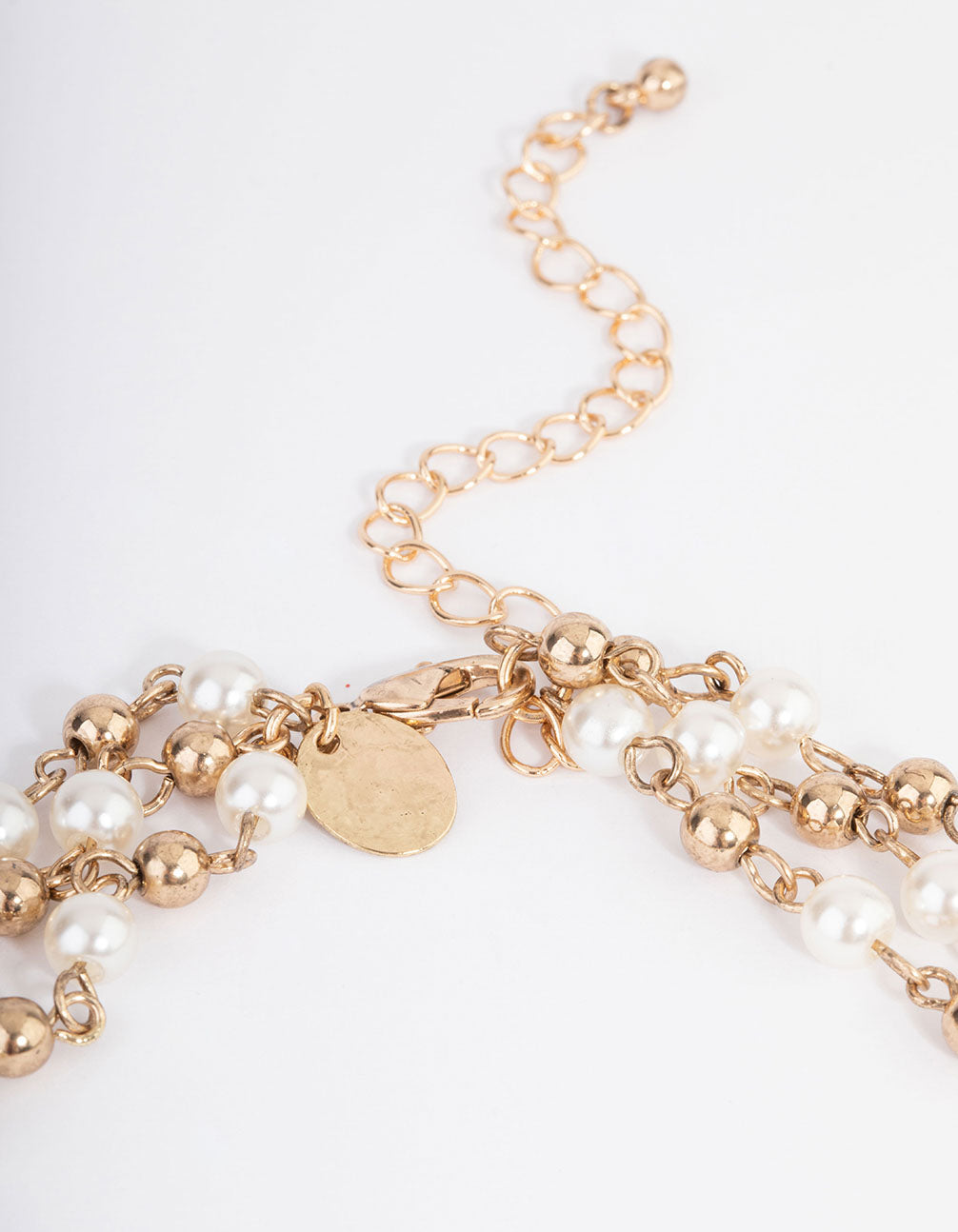 Pearl Long Beaded Cross Necklace