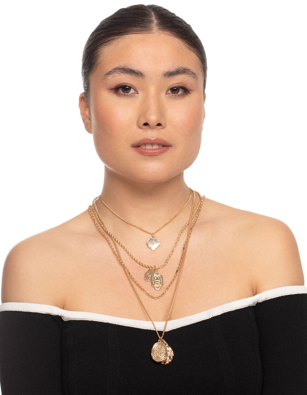 Gold Multi Stone Necklace