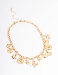 Gold Statement Cross Pendant Necklace - link has visual effect only