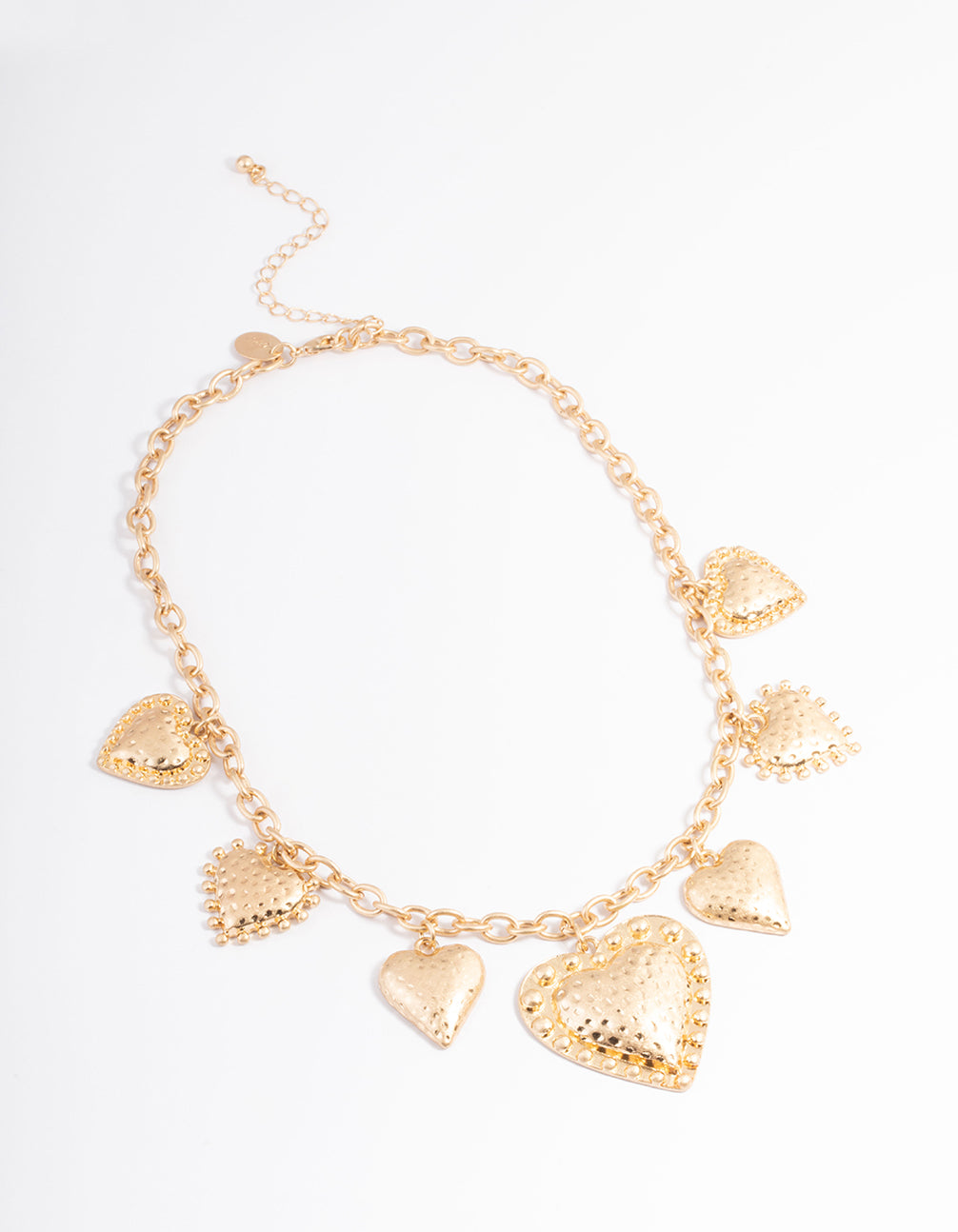 Gold Multi Heart Necklace