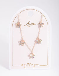 Rose Gold Butterfly Droplet Necklace - link has visual effect only