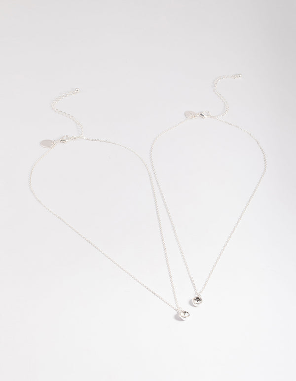 Silver Classic Diamante Necklace Pack