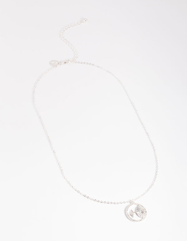 Silver Circle Celestial Necklace