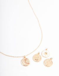 Gold Celestial Charm Necklace Pack - link has visual effect only