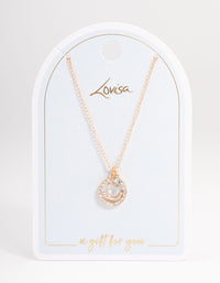 Gold Diamante Smiley Necklace - link has visual effect only