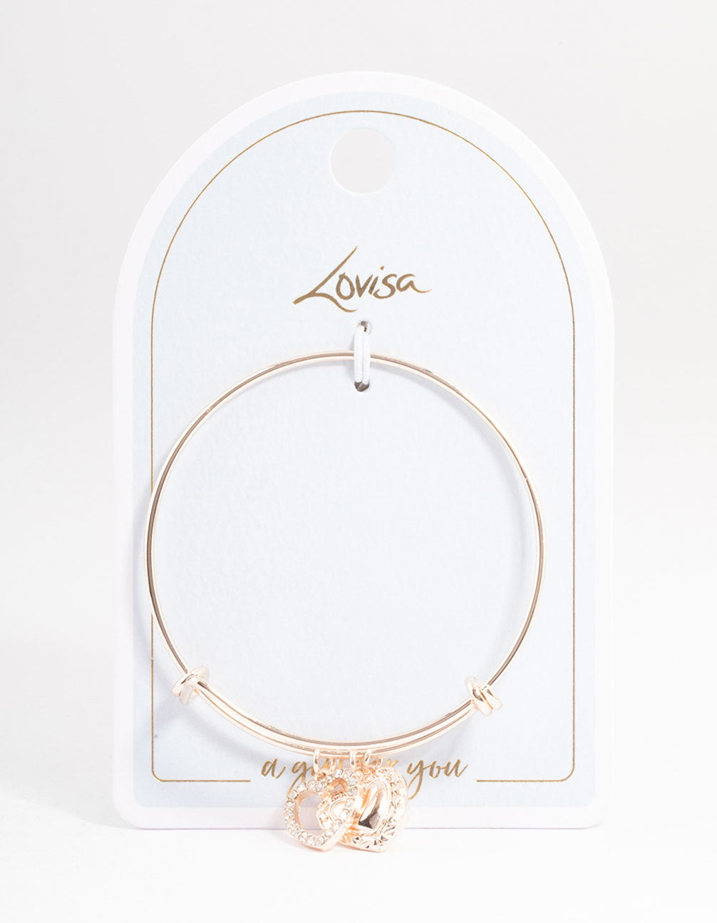 Rose Gold Pearl & Heart Charm Bracelet