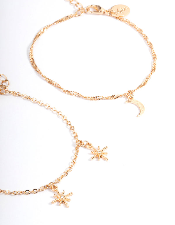 Gold Twist Celestial Bracelet Pack
