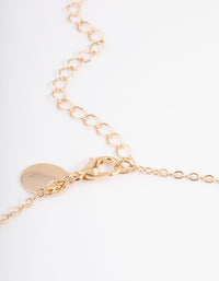 Gold Red Diamante Rose Y-Necklace - link has visual effect only