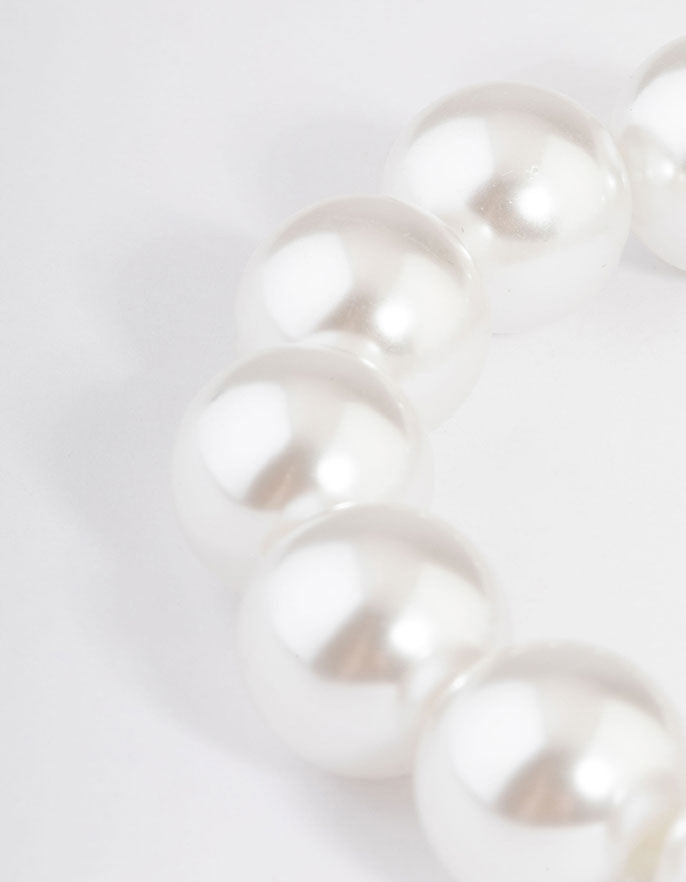 Bead Large Pearly Stretch Bracelet