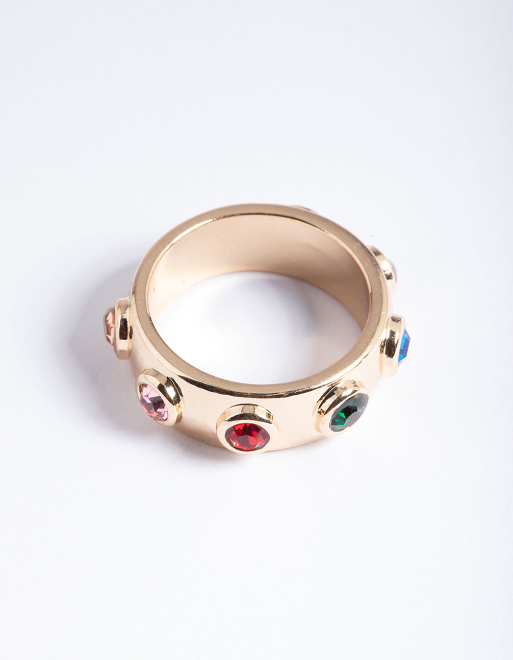 Gold Multi Stone Band Ring
