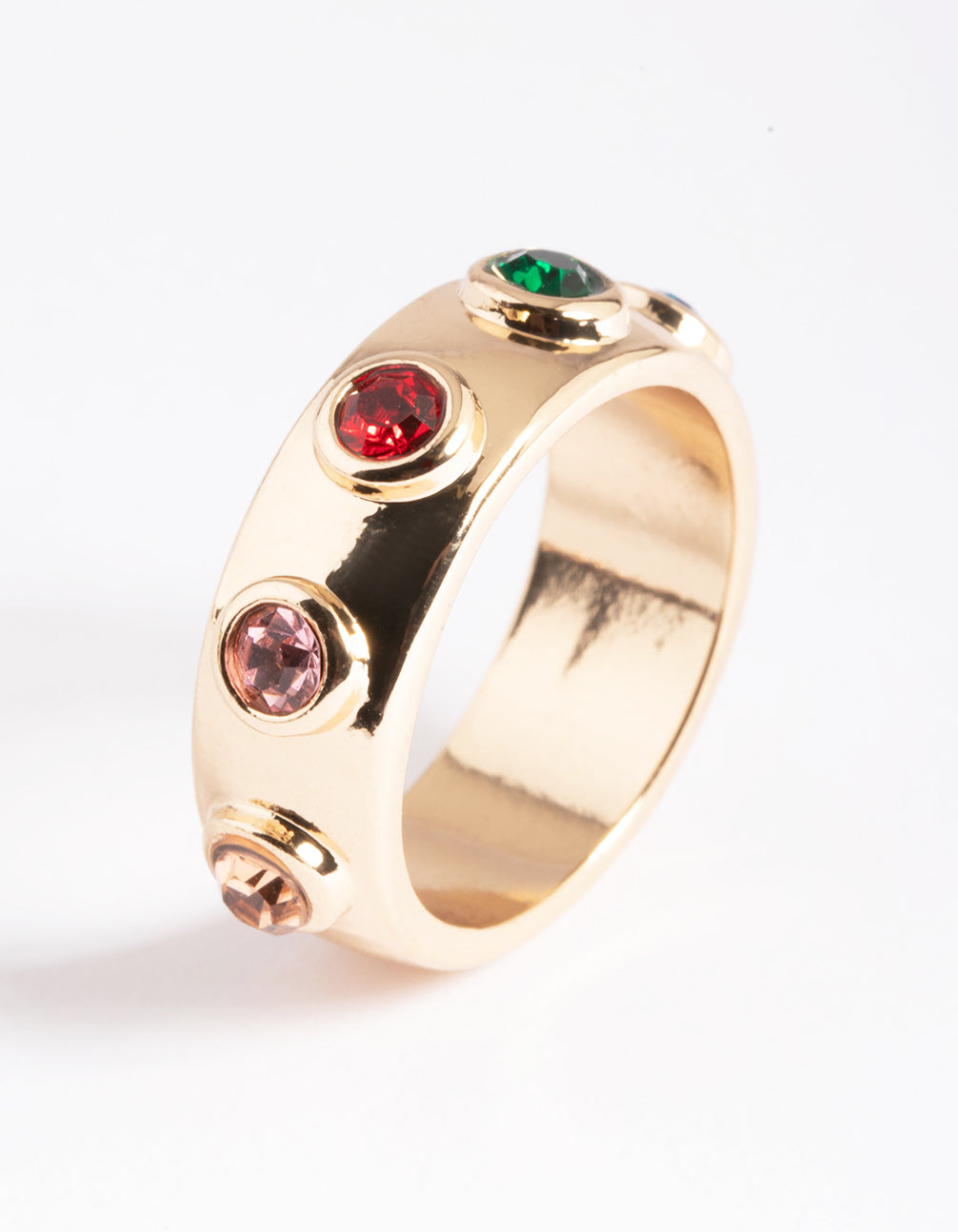 Gold Multi Stone Band Ring