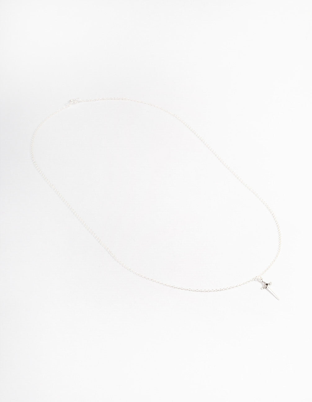Sterling Silver Dagger Pendant Necklace