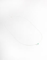 Sterling Silver Cubic Zirconia Marquise Petite Pendant Necklace - link has visual effect only